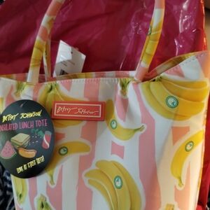 Betsey Johnson Banana Print Lunch Tote